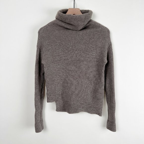 Aritzia Mika Cashmere & Wool Funnel Cowl Turtleneck Sweater Boxy Oversized Cozy - Picture 4 of 15